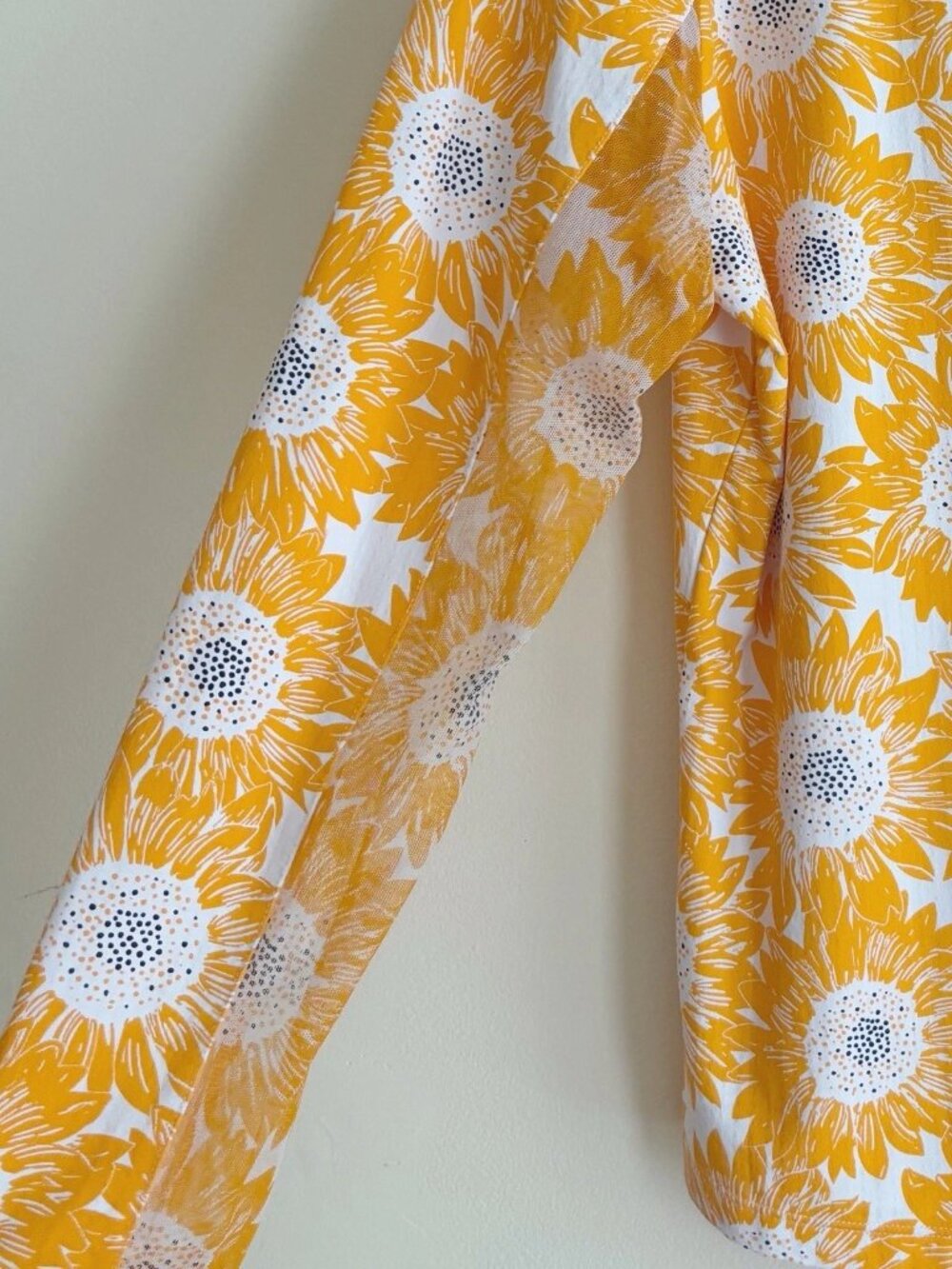 Ibkul Ruthie Orange Peel Print Long Sleeve Crew Neck Sun Shirt XL - Picture 2 of 5